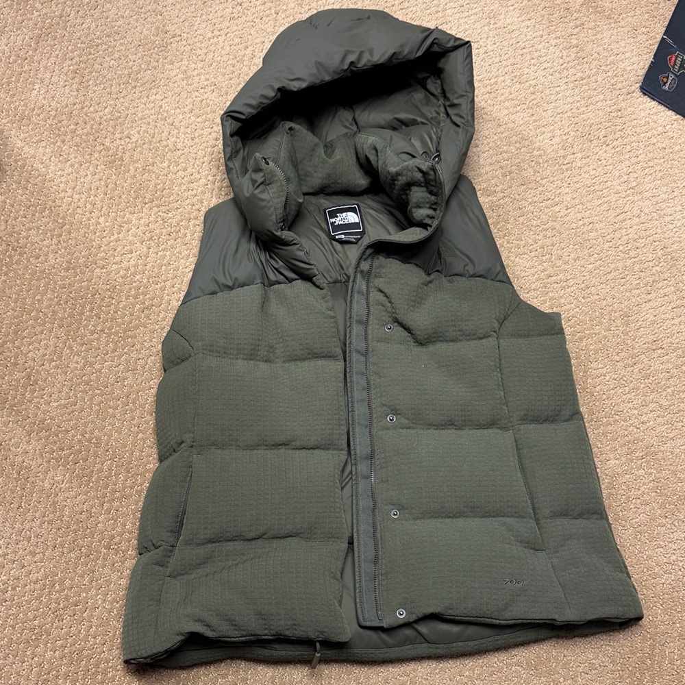 The North Face Women's Dark Green Hooded Vest